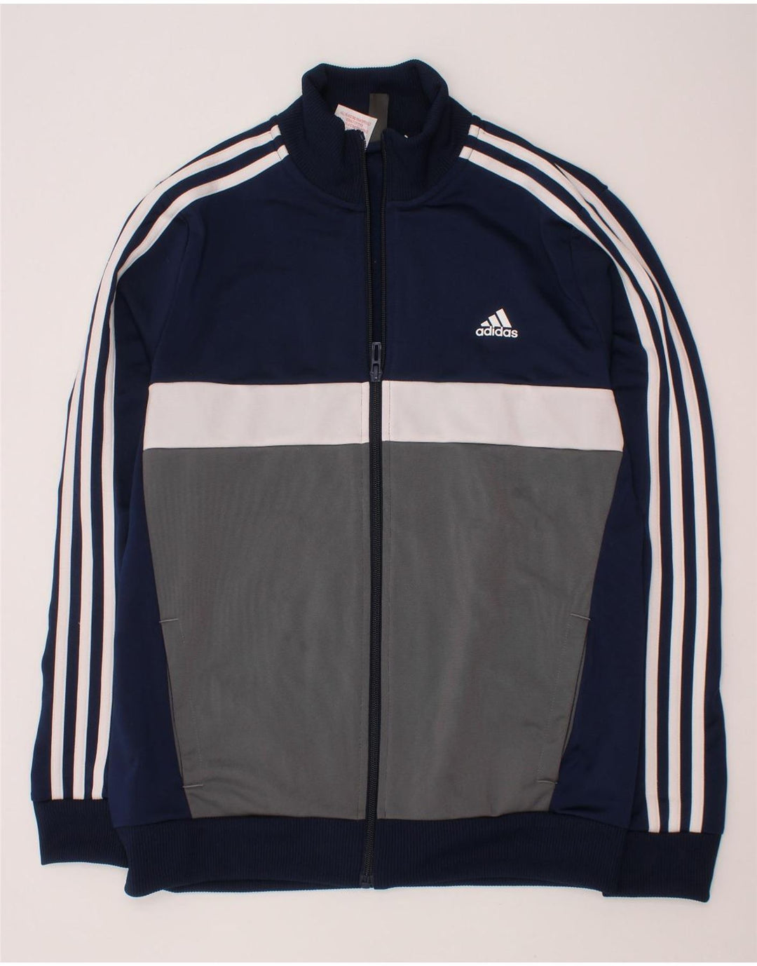 Giacca superiore della tuta da ragazzo ADIDAS 13-14 anni Blu navy Colourblock