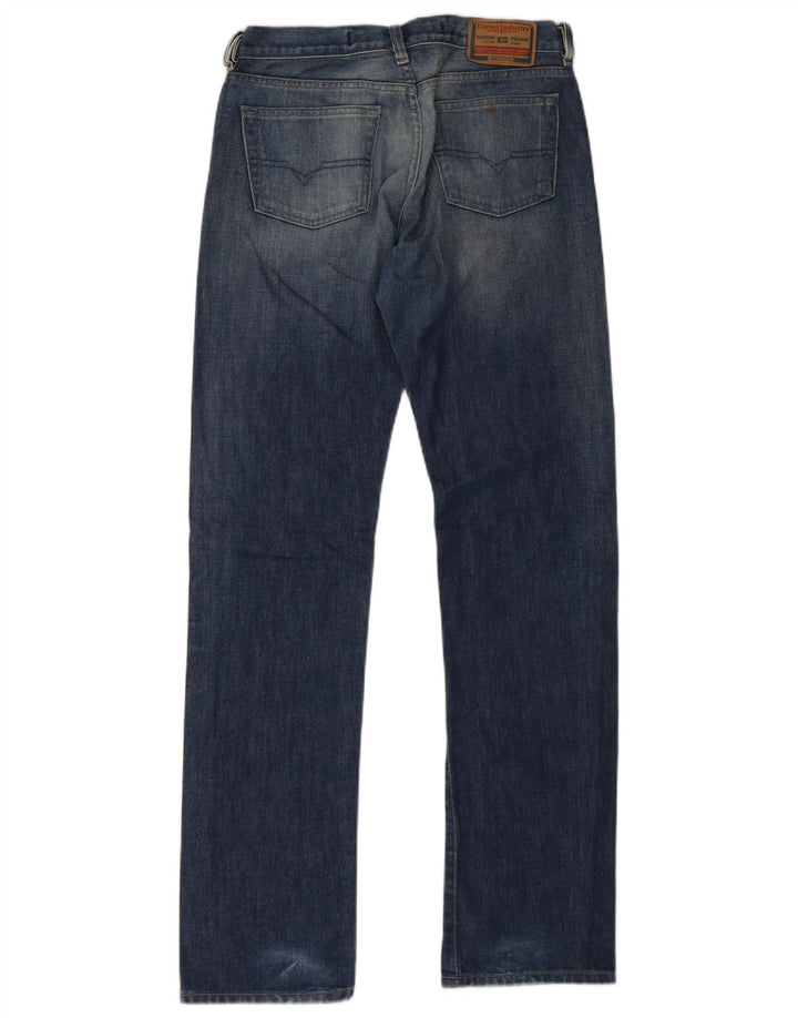 Jeans dritti da uomo Diesel W29 L33 in cotone blu