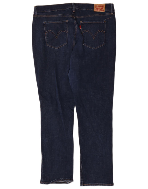 Jeans dritti a vita alta da donna Levi's US 16 2XL W33 L30 Blu Navy