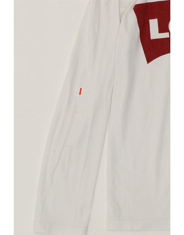 LEVI'S Boys Graphic Top Long Sleeve 13-14 Years White Cotton Vintage Levi's and Second-Hand Levi's from Messina Hembry 