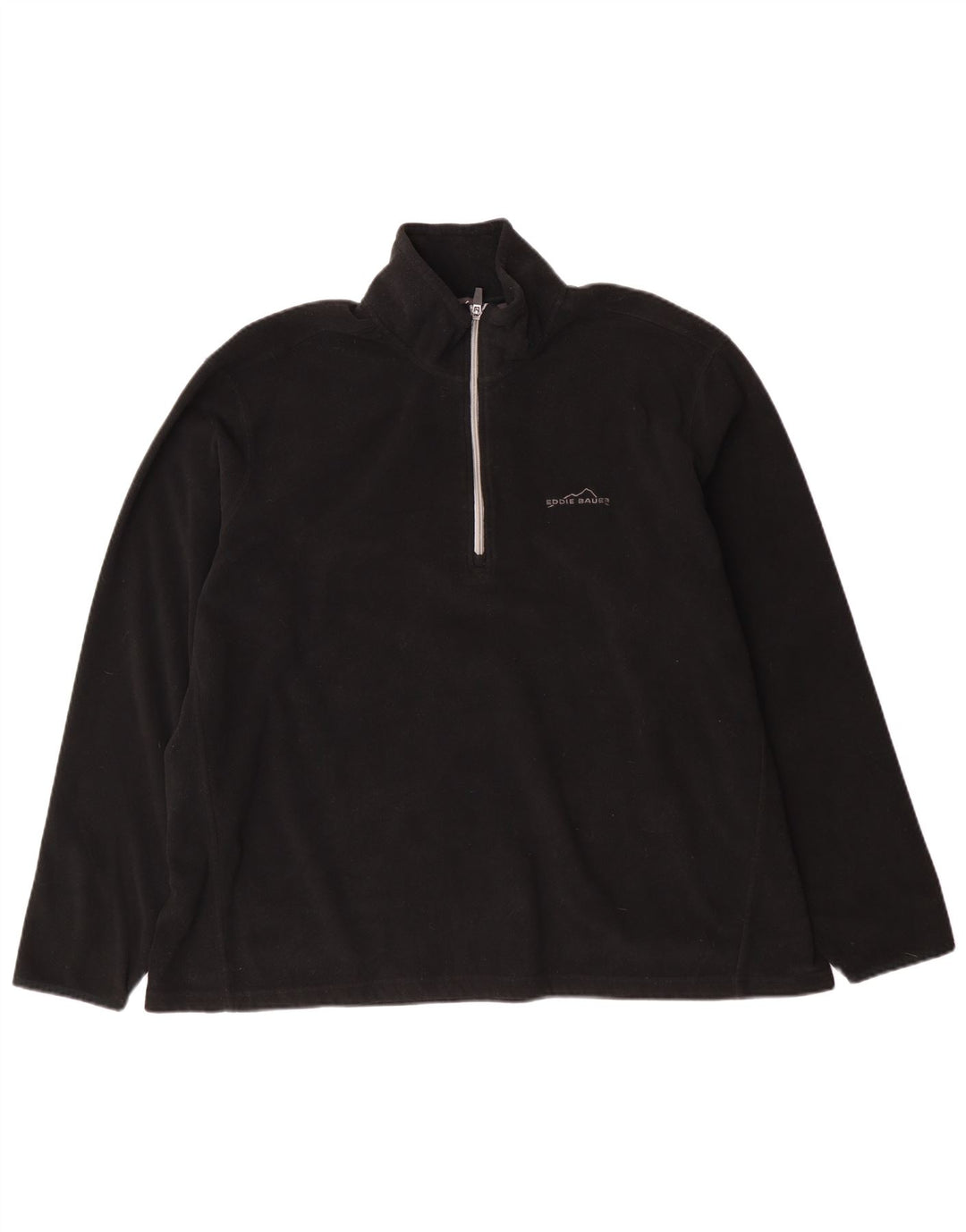 Maglione in pile da uomo con zip e collo Eddie Bauer 2XL poliestere nero