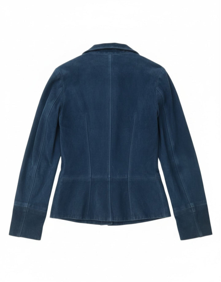 Giacca blazer vintage da donna a 2 bottoni UK 4 XS blu navy