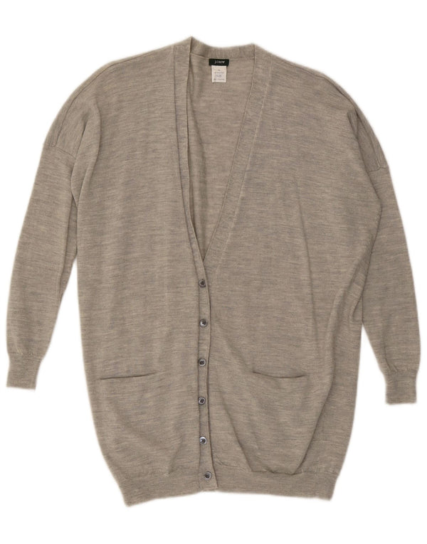 J. Crew Maglione cardigan oversize lungo da donna UK 6 XS Grigio chiazzato