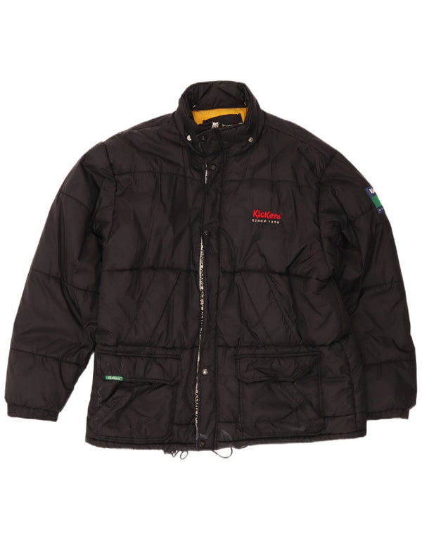 Kickers Mens Padded Jacket UK 38 Medium Black Nylon