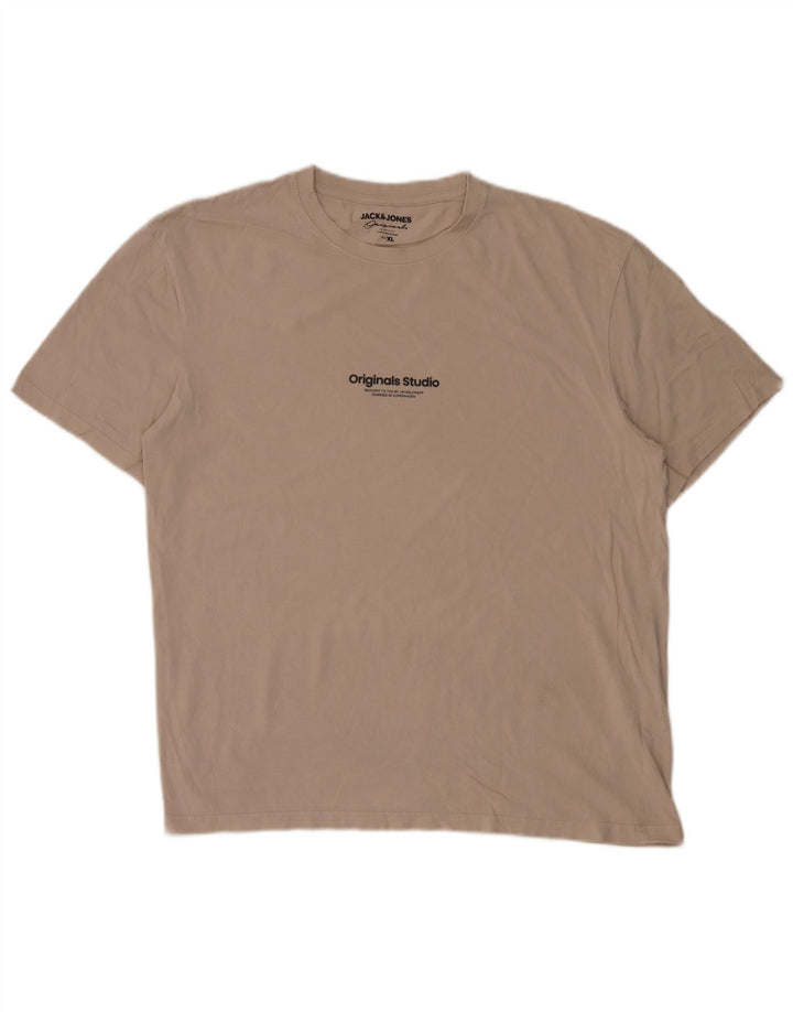 JACK & JONES T-shirt da uomo XL XL in cotone beige