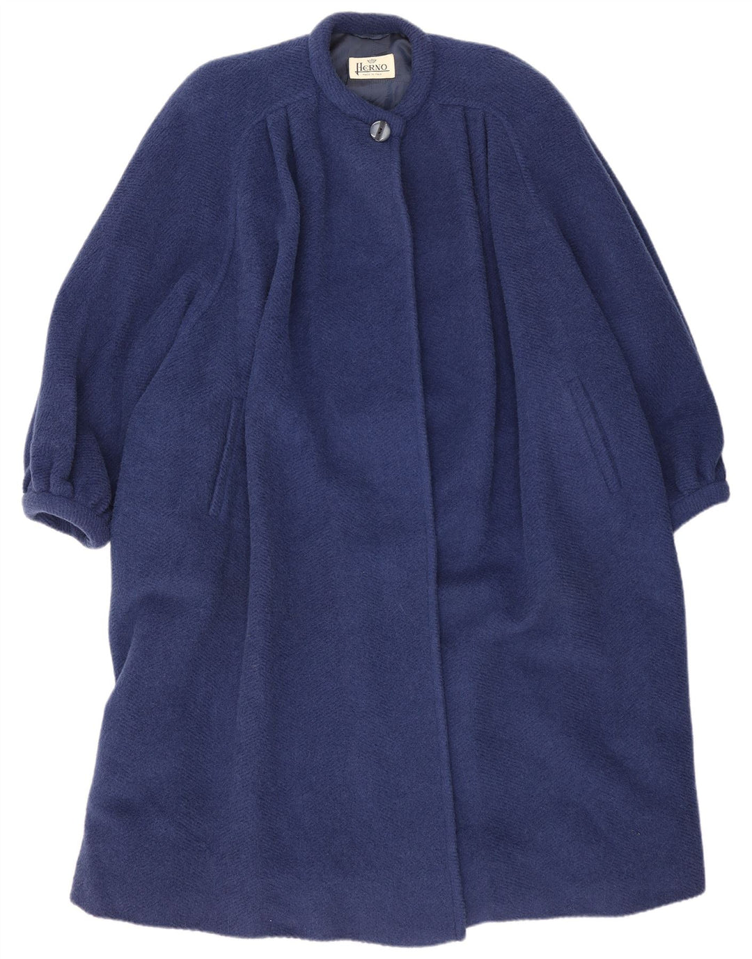 Cappotto Oversize Herno Donna IT 42 Blu Medio Lana