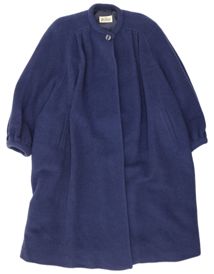 Cappotto Oversize Herno Donna IT 42 Blu Medio Lana