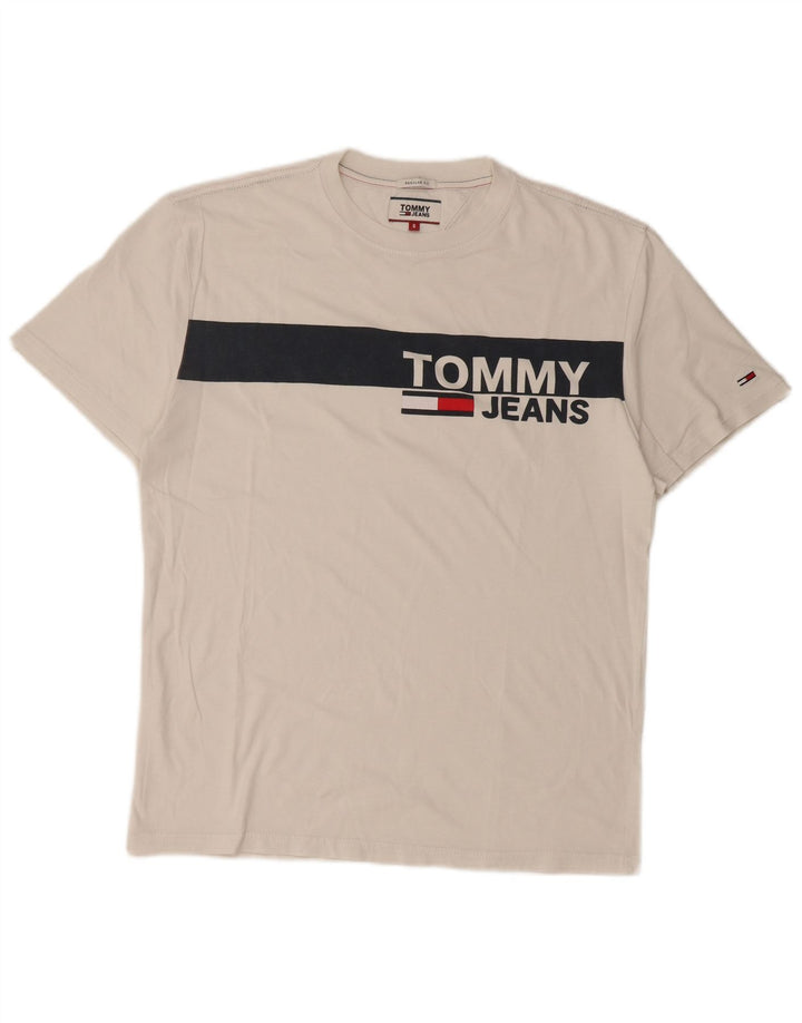 TOMMY HILFIGER T-shirt grafica da uomo Top Small White Colourblock