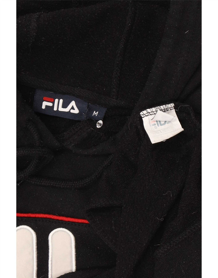 Felpa con cappuccio grafica da uomo Fila Poliestere medio a righe nere