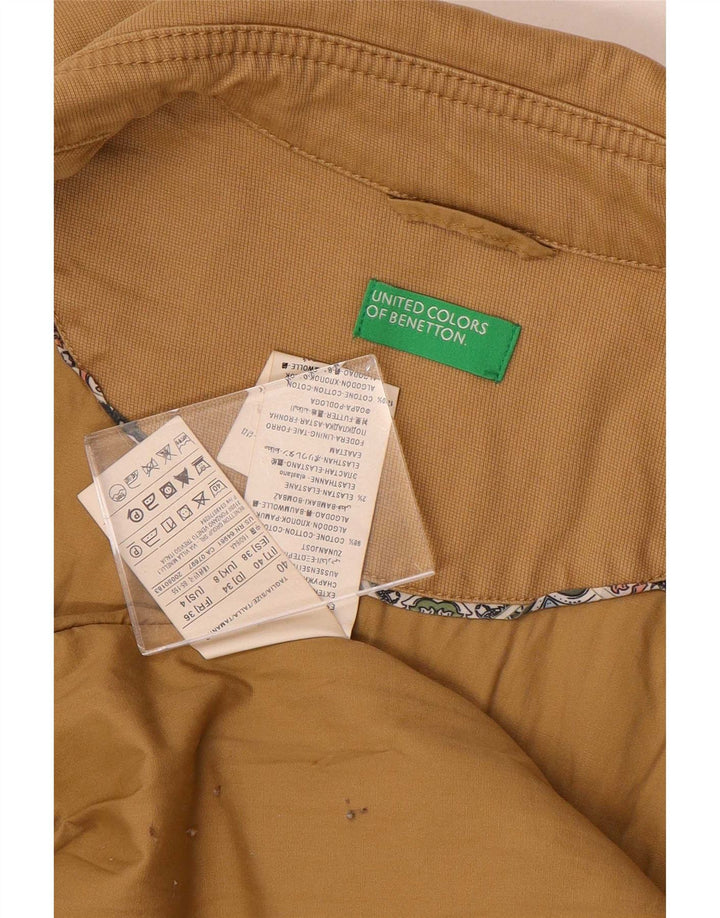 Trench da donna Benetton UK 8 piccolo in cotone beige