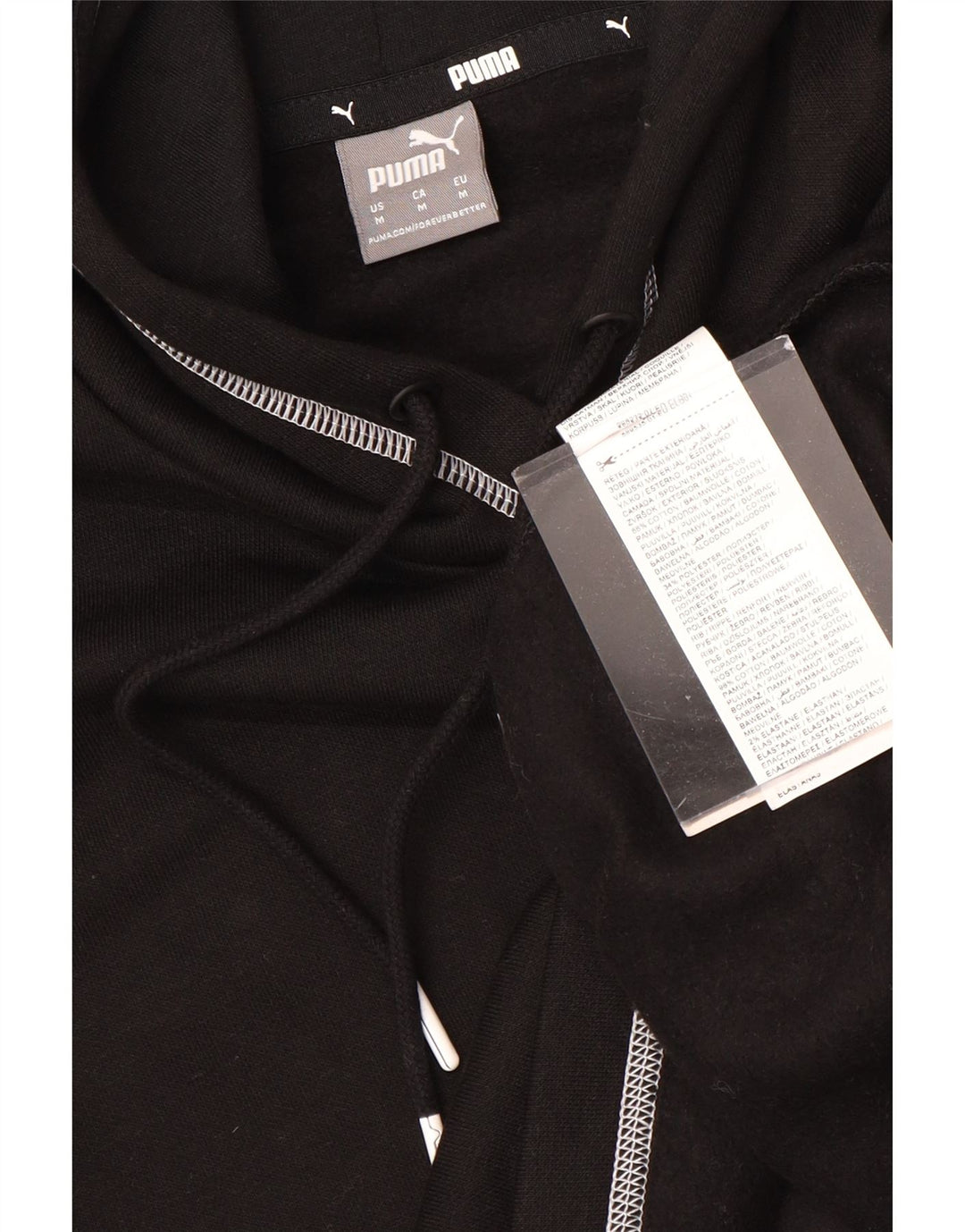 Felpa con cappuccio grafica oversize da donna PUMA UK 14 cotone nero medio