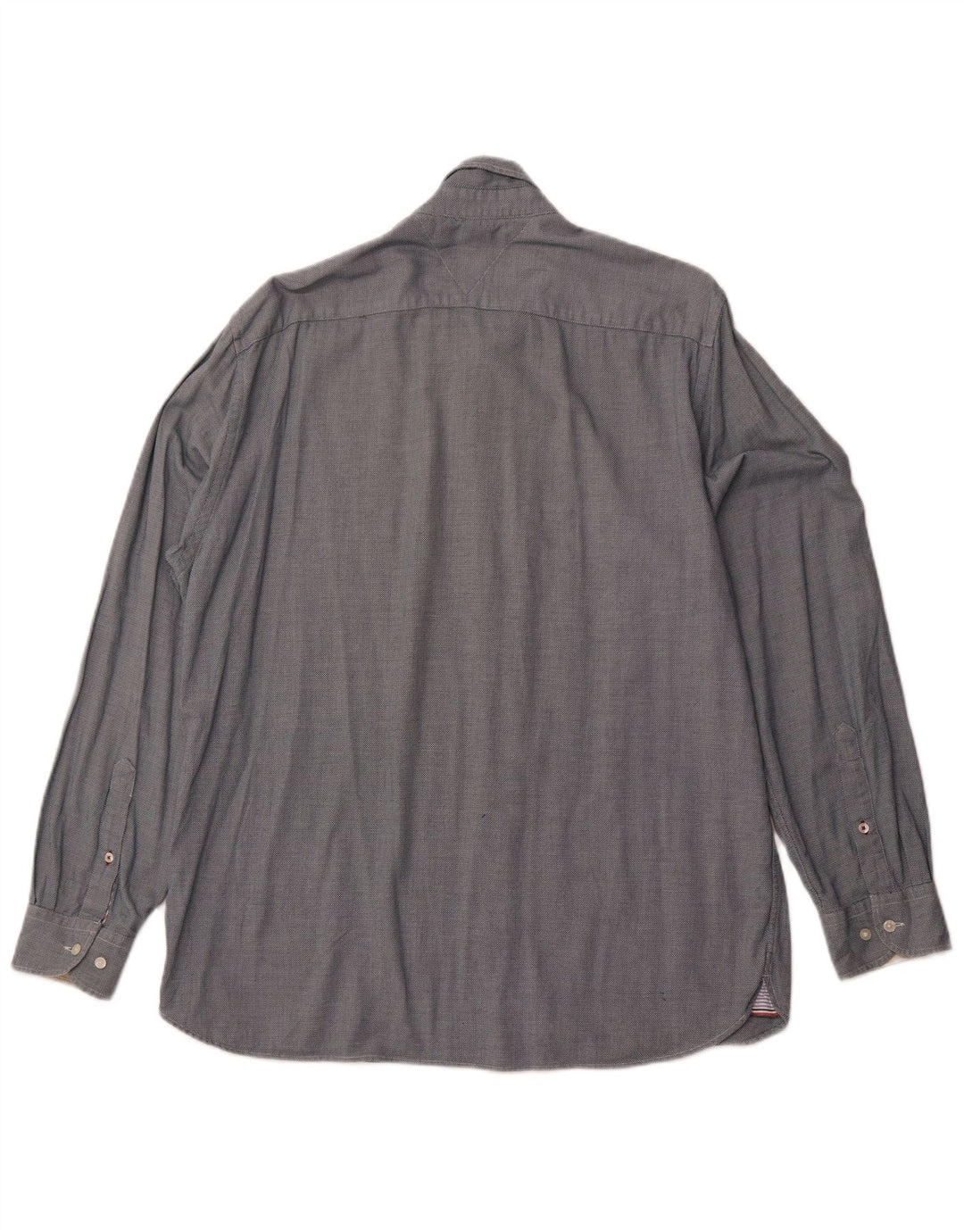TOMMY HILFIGER Camicia da uomo vestibilità regolare XL Cotone maculato grigio
