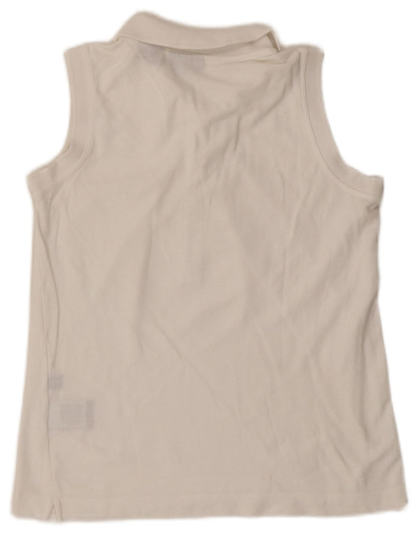 Polo senza maniche da donna Fila UK 14 cotone bianco medio