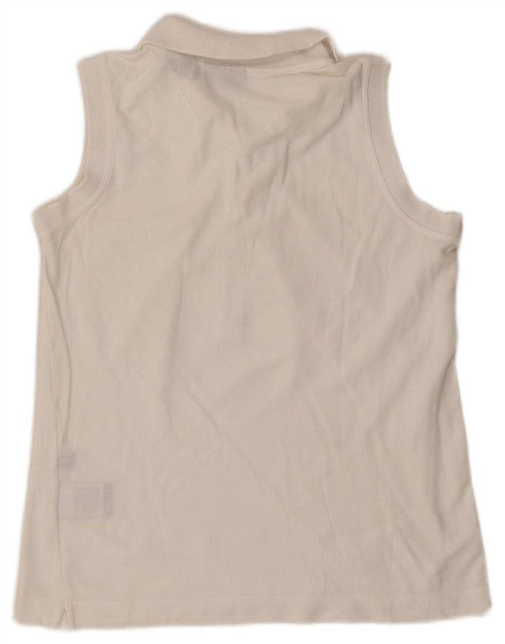 Polo senza maniche da donna Fila UK 14 cotone bianco medio