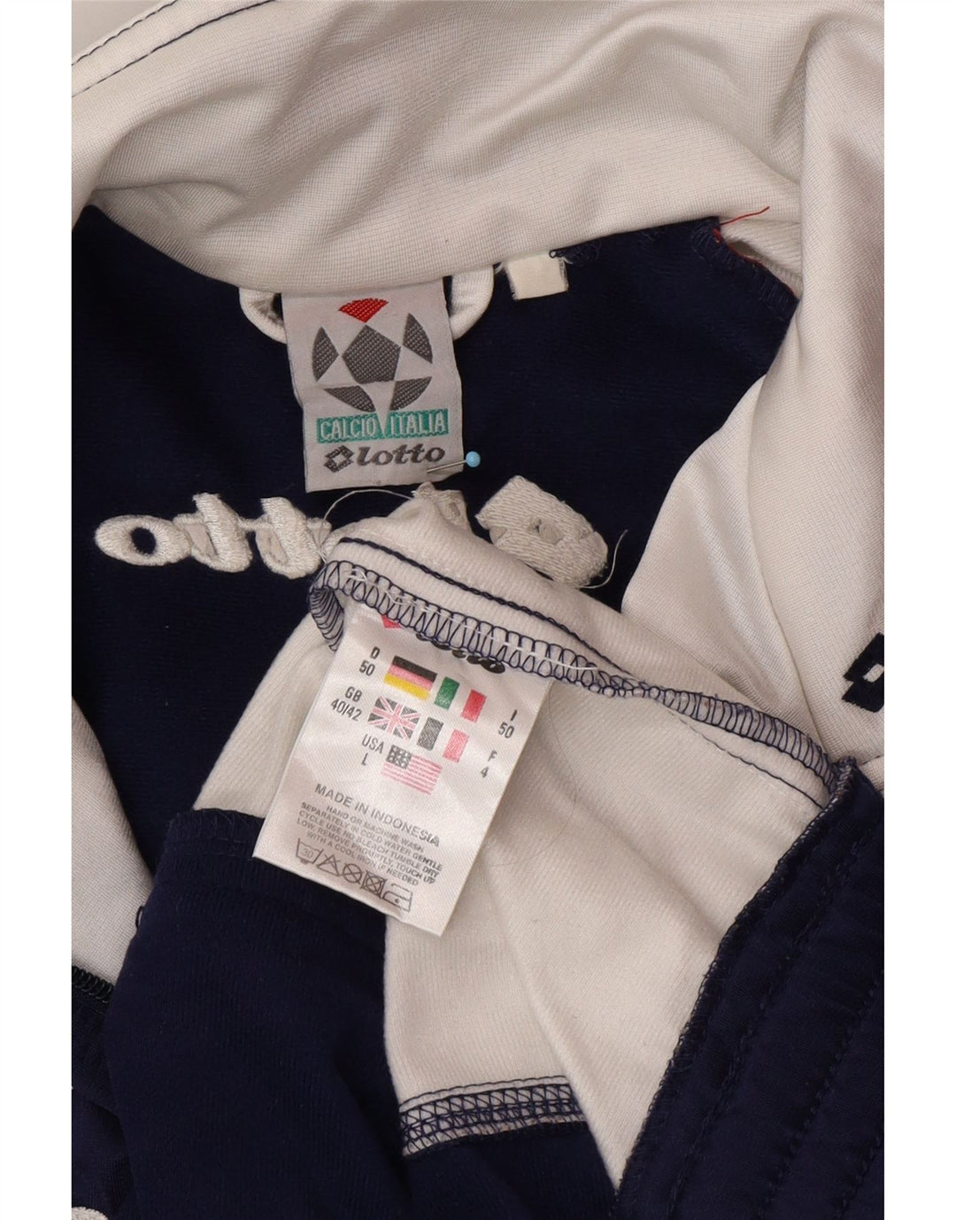 Giacca da tuta da uomo LOTTO UK 40/42 Large Blu Navy Colourblock