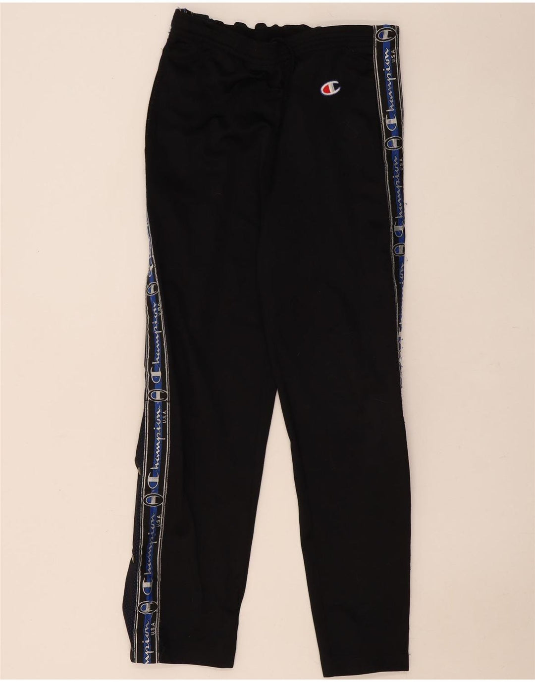 Pantaloni da tuta grafici da uomo Champion piccoli in poliestere nero
