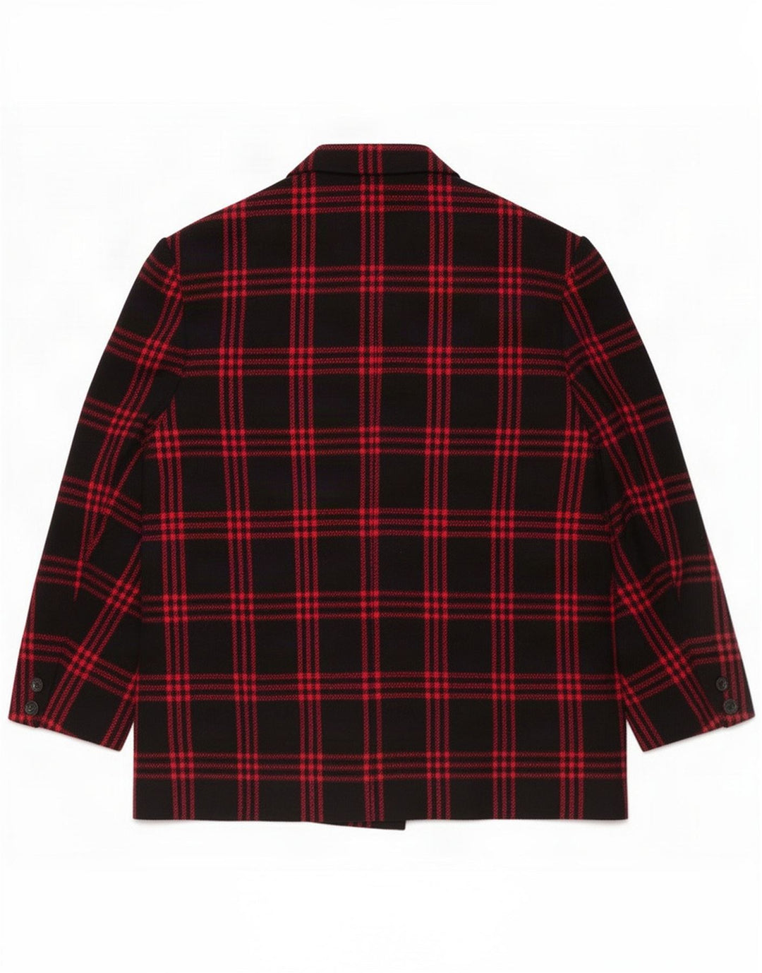 Planet Womens Double Breasted Blazer Jacket UK 16 Large Black Plaid Wool