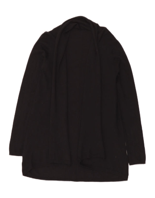 Maglione cardigan aperto a linea lunga da donna Zara UK 10 piccolo in viscosa nera