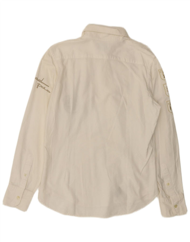 LA MARTINA Camicia grafica da uomo Buenos Aires in cotone bianco medio