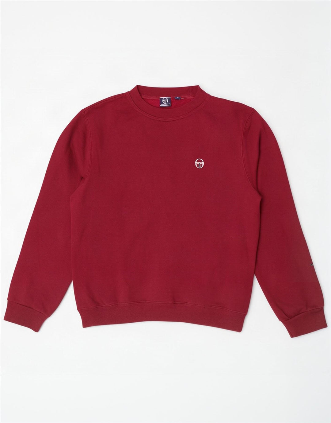 Felpa da donna Sergio Tacchini maglione UK 10 piccolo bordeaux