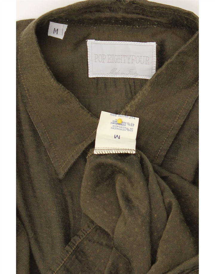 POP 84 Mens Shirt Medium Green Argyle/Diamond Acetate Vintage POP 84 and Second-Hand POP 84 from Messina Hembry 