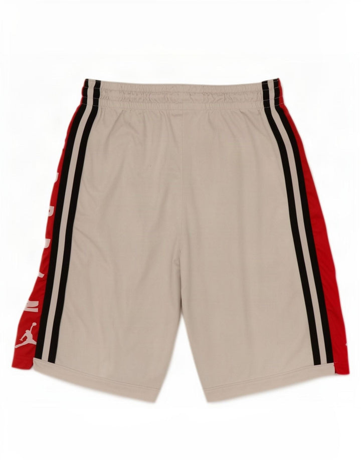 Pantaloncini sportivi grafici da uomo Jordan, poliestere color block bianco medio