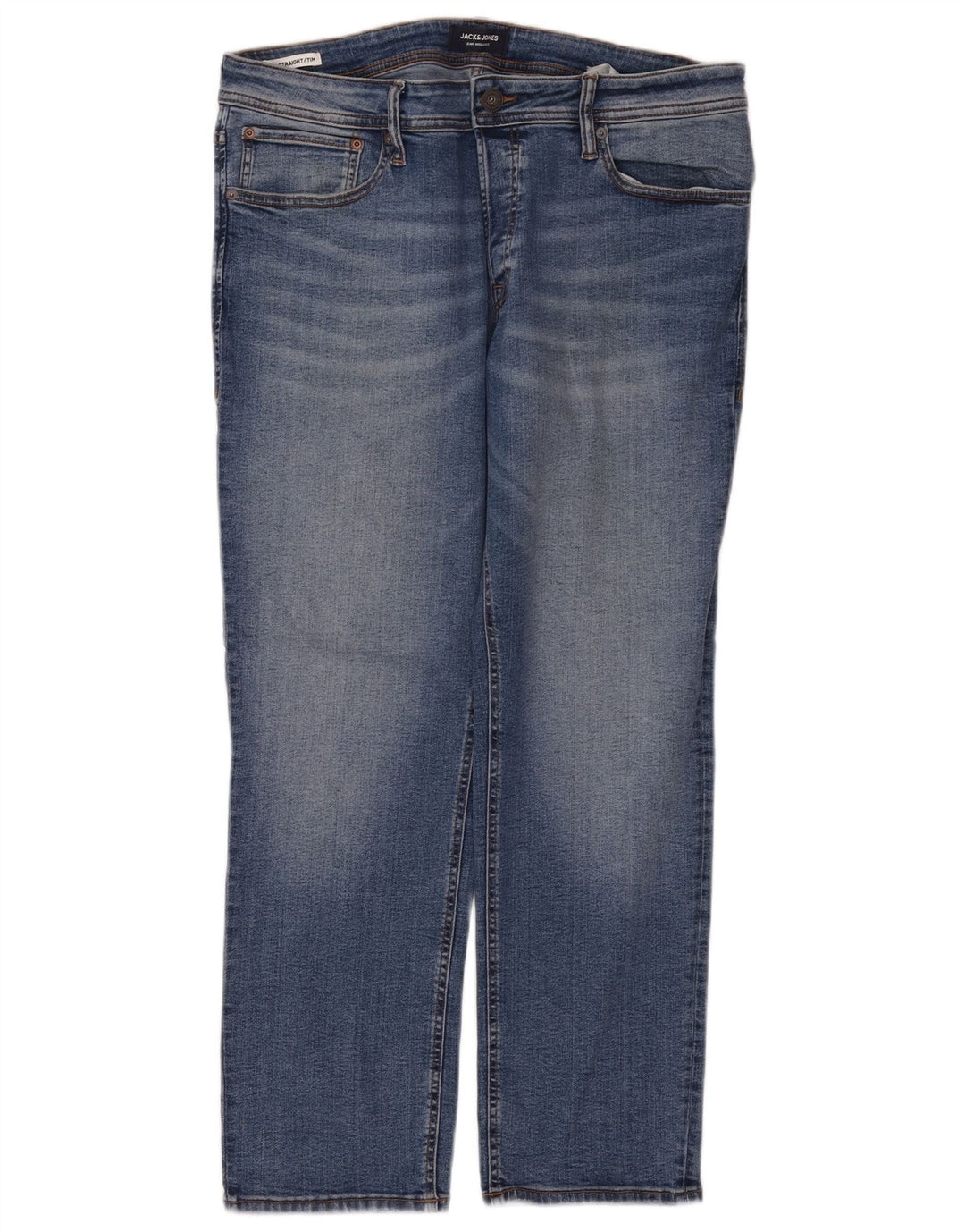 Jeans dritti da uomo Jack & Jones Tim W36 L30 cotone blu