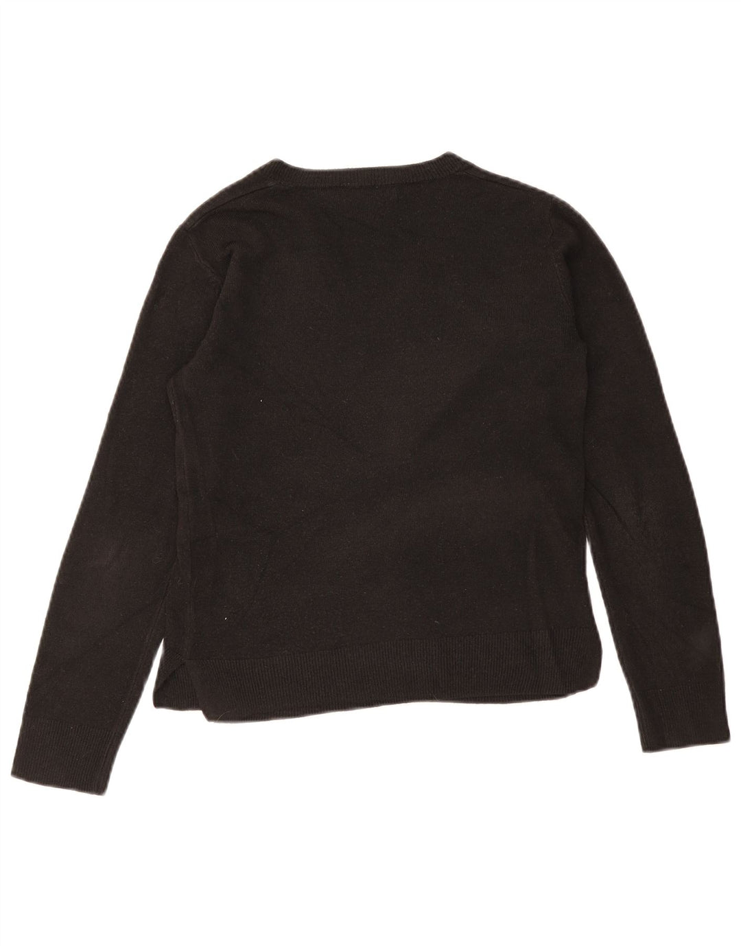 Maglione da donna con scollo a V Marks & Spencer UK 8 piccolo acrilico nero