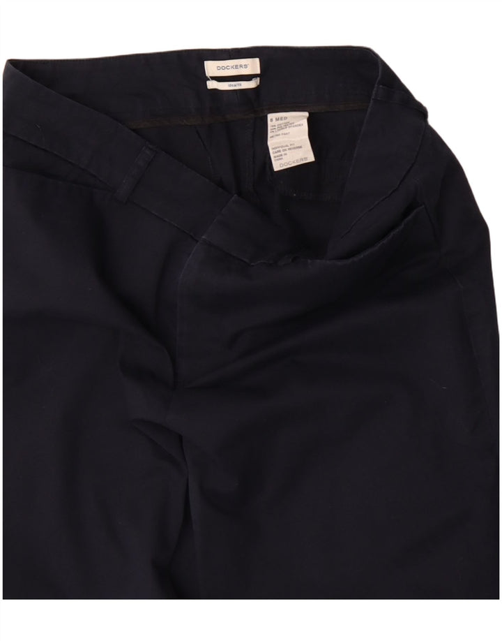 Pantaloni casual da donna Dockers US 6 medi W30 L28 cotone blu navy