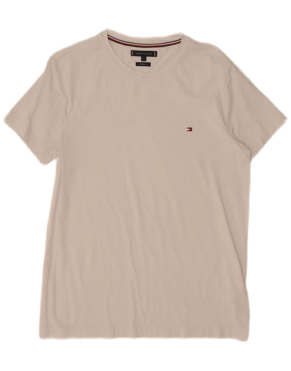 T-shirt extra slim da uomo Tommy Hilfiger Top grande in cotone bianco