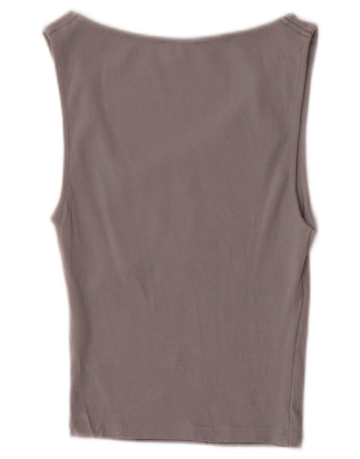 Canotta corta da donna Zara UK 8 piccola grigia