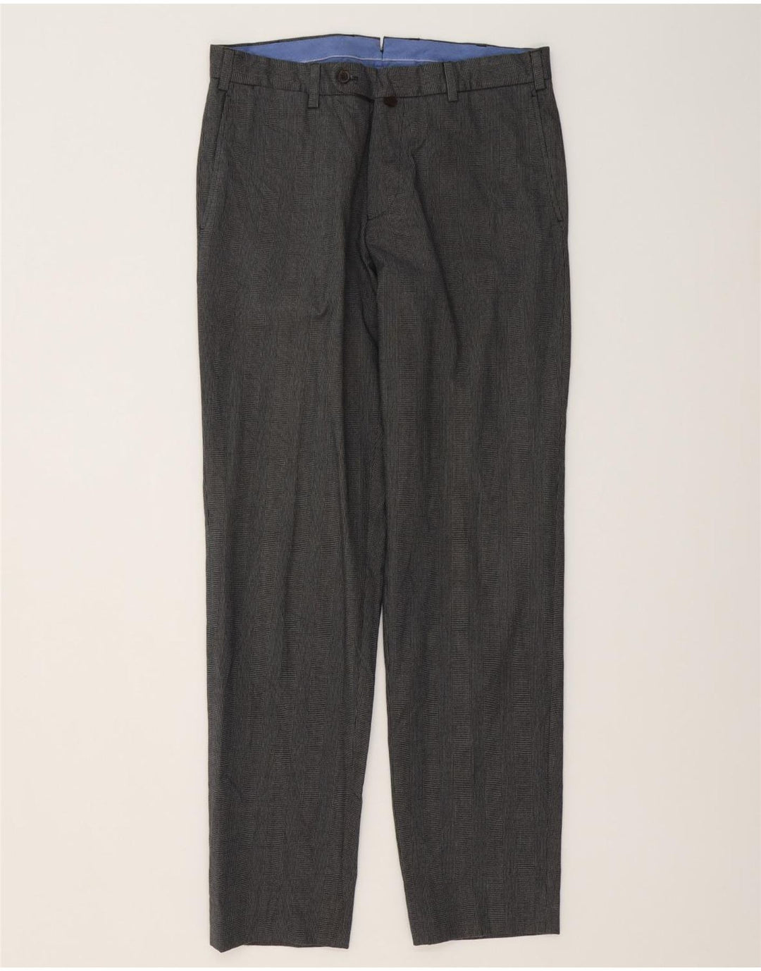 MASSIMO DUTTI Pantaloni da abito da uomo EU 40 Medium W31 L31 Pied de poule grigio