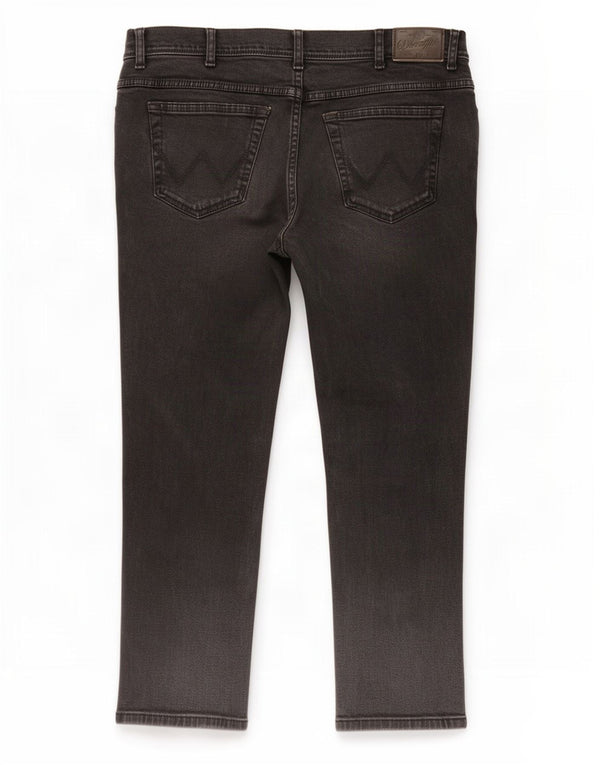 Jeans dritti da uomo Wrangler vestibilità regolare W38 L30 cotone grigio