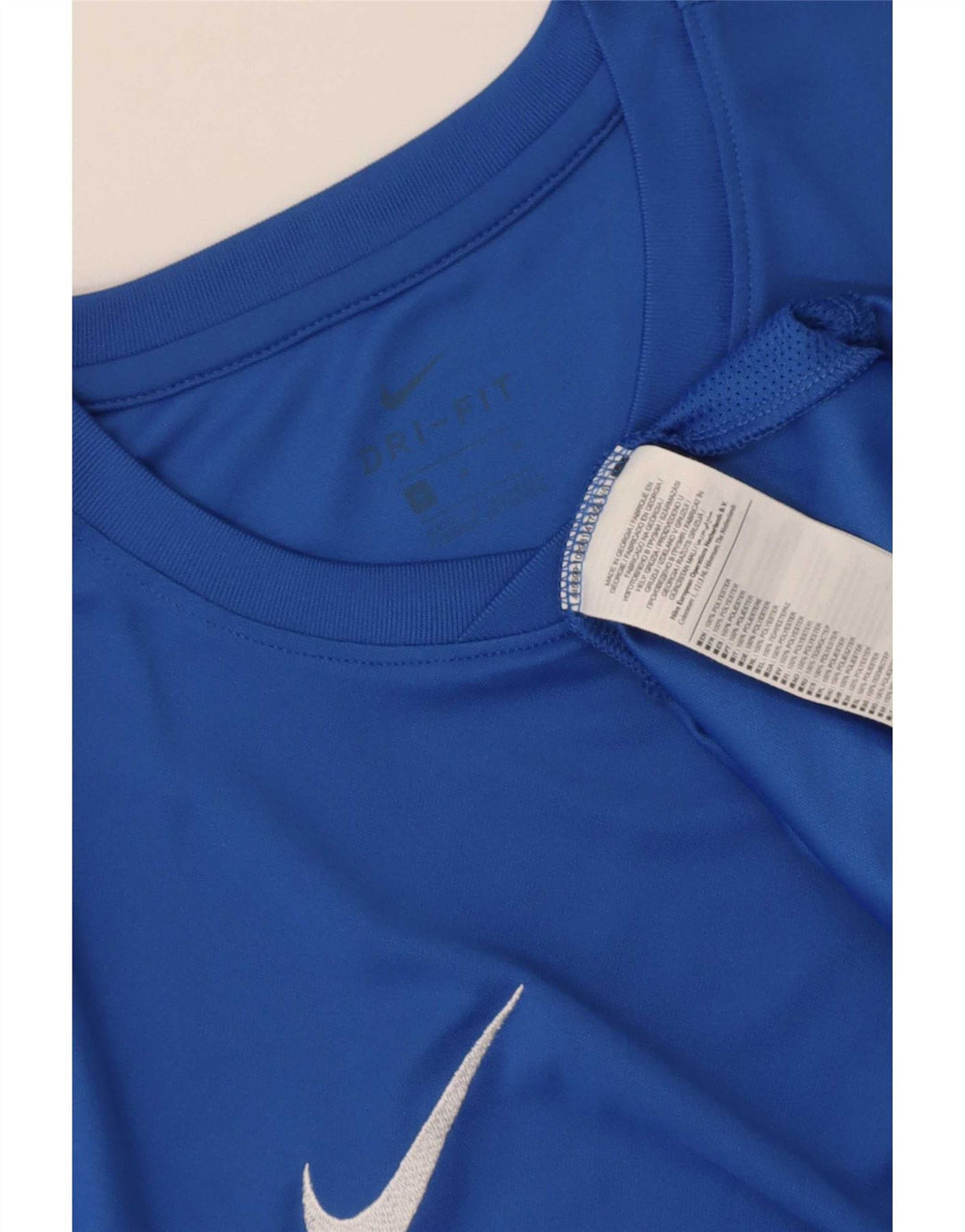 T-shirt Nike Dri Fit da uomo, top in poliestere blu medio