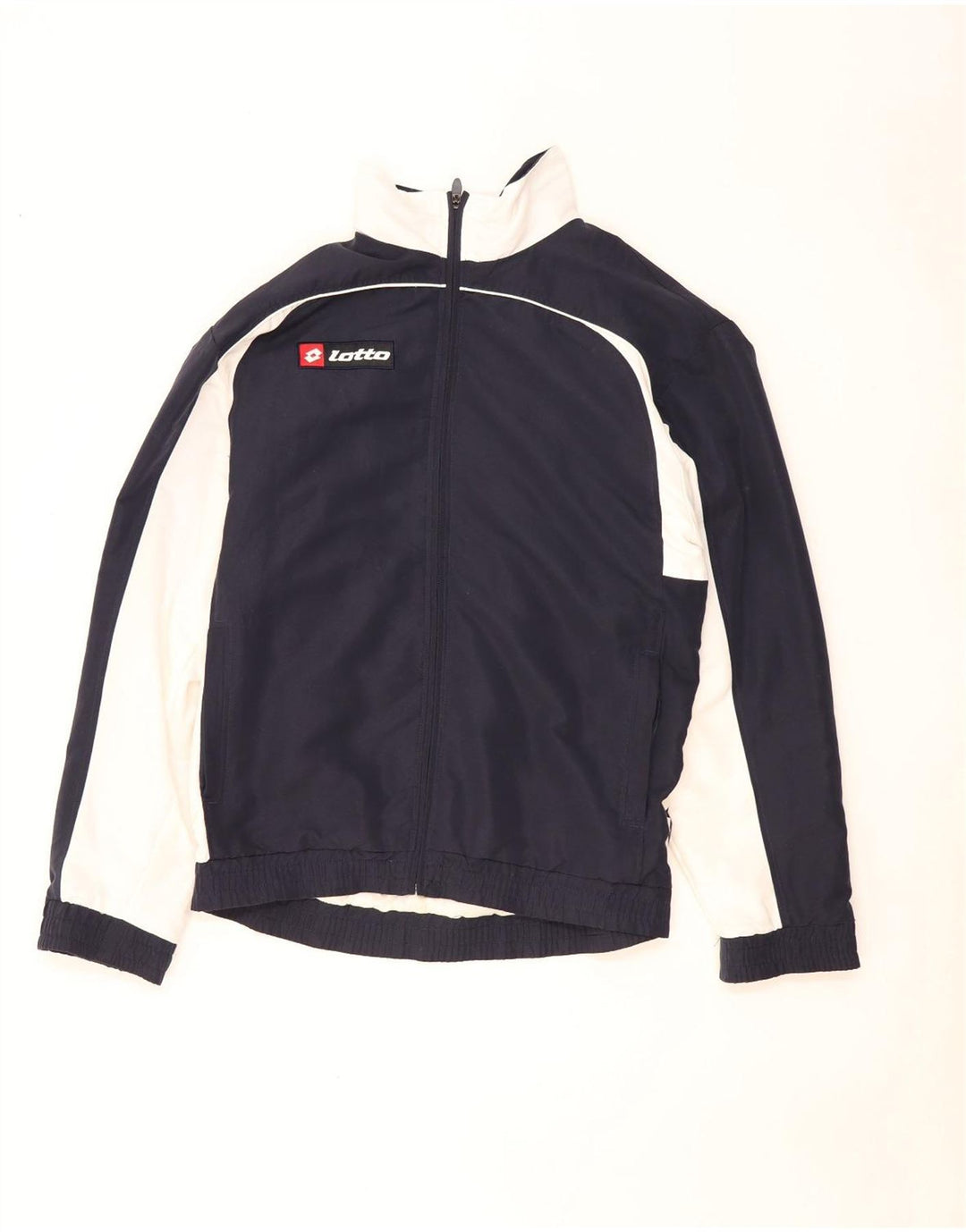 Giacca da ginnastica da uomo Lotto piccola in poliestere color block blu navy