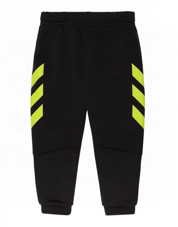 Pantaloni della tuta da bambino Adidas da 9 a 12 mesi in poliestere color block nero