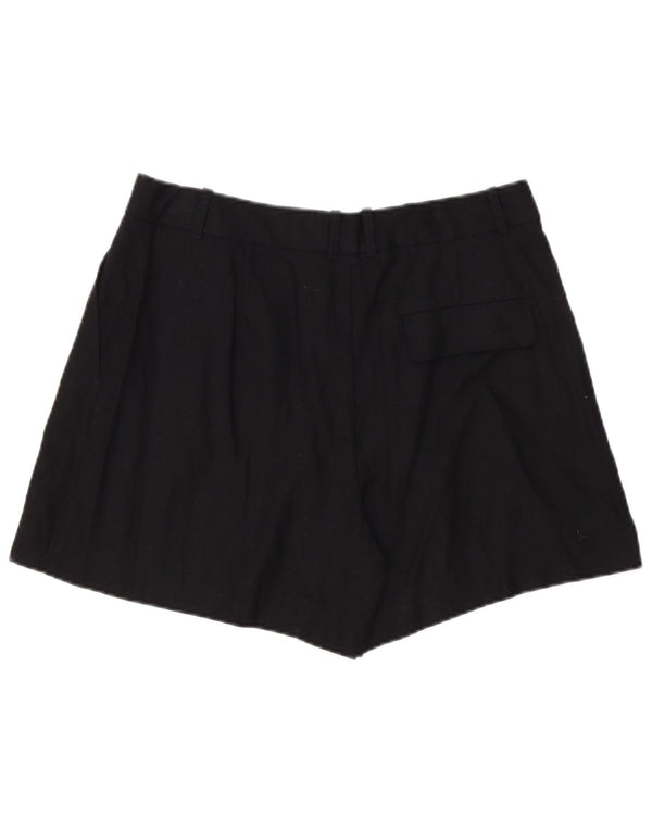 Pantaloncini chino da donna Zara grandi W32 lino nero
