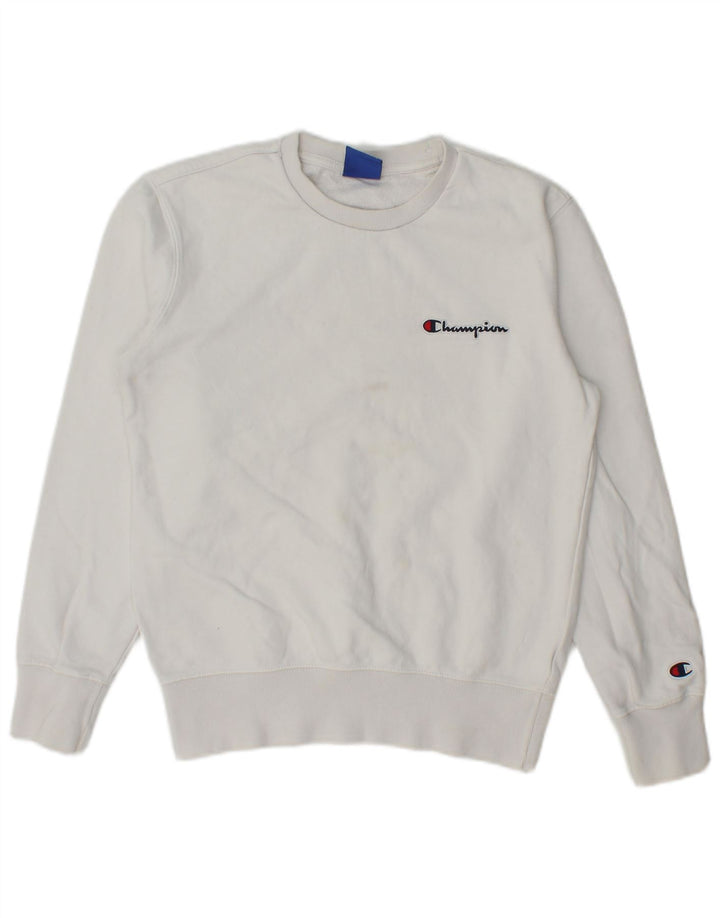 Felpa oversize da donna Champion UK 6 XS cotone bianco