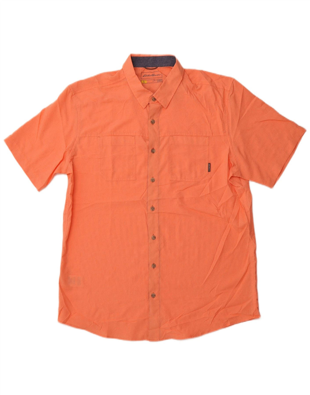 EDDIE BAUER Camicia da uomo a maniche corte vestibilità classica classica grande arancione