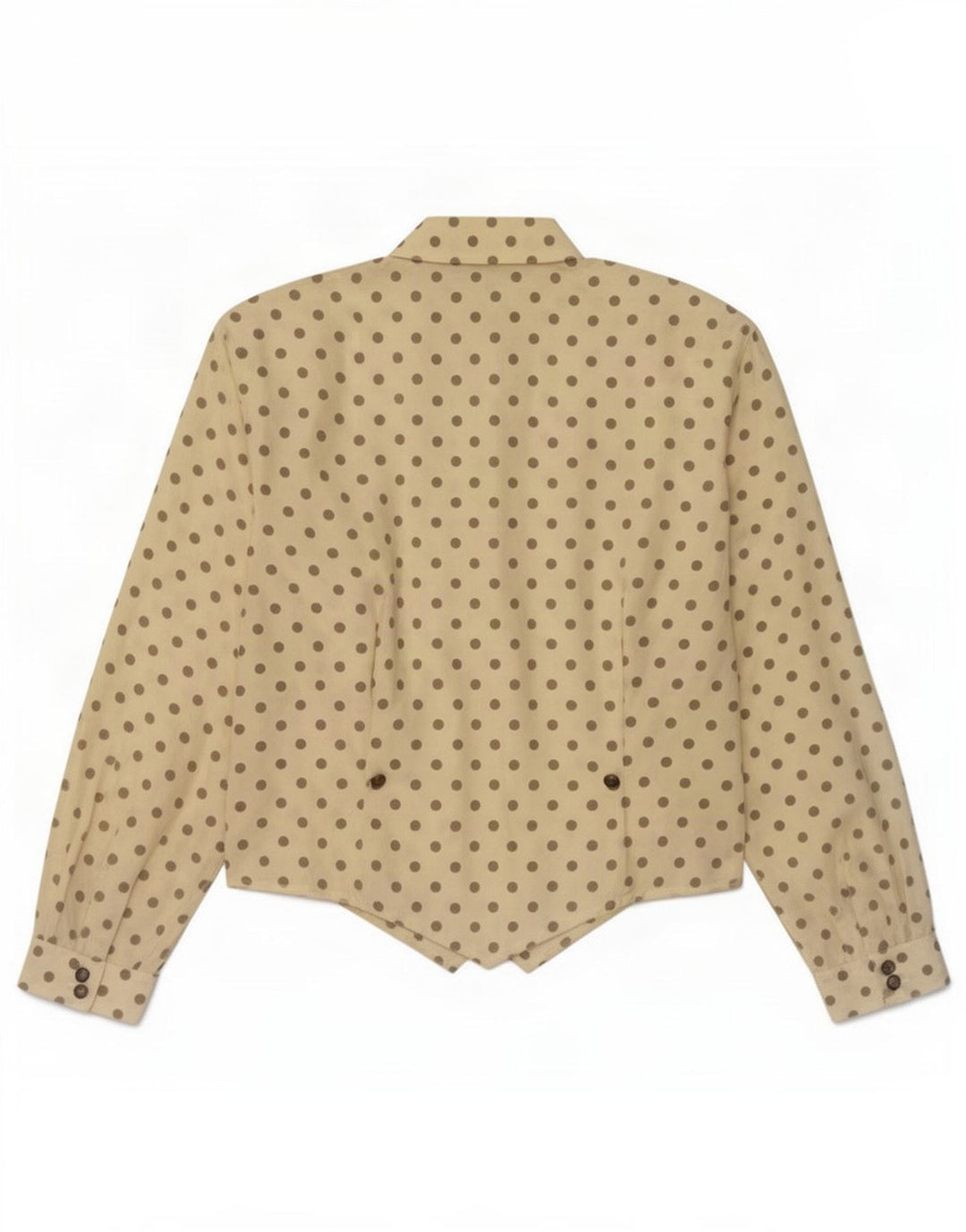 Camicetta camicia oversize da donna Swish UK 10 piccolo poliestere giallo a pois