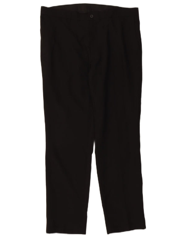 Pantaloni chino dritti da uomo Marks & Spencer W34 L29 poliestere nero