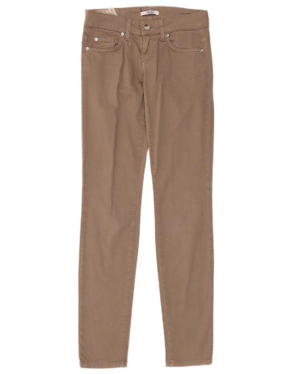 Pantaloni casual skinny da donna Liu Jo W26 L32 in cotone beige