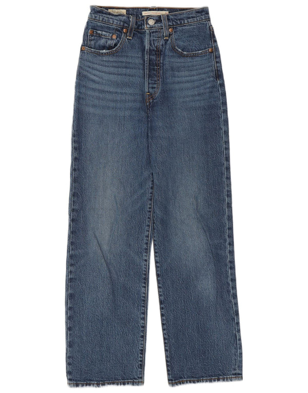 Jeans dritti Ribcage da donna Levi's W24 L27 cotone blu