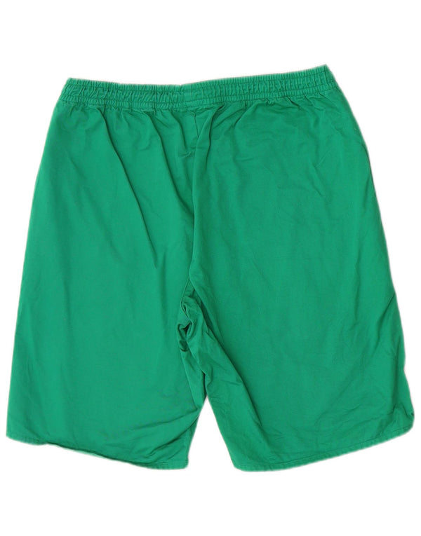 Pantaloncini sportivi grafici da uomo Benetton in cotone verde medio