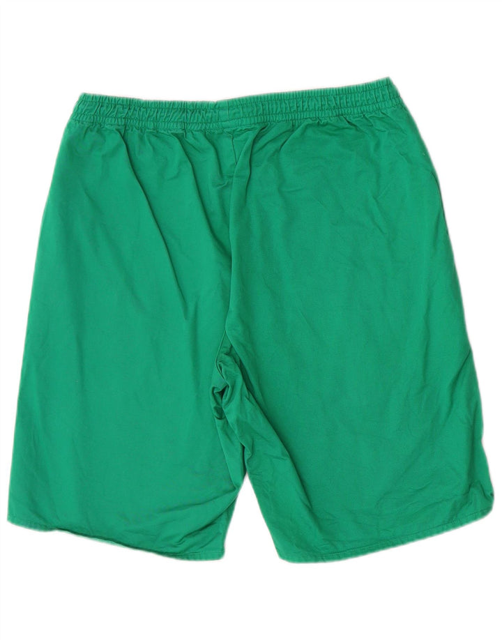 Pantaloncini sportivi grafici da uomo Benetton in cotone verde medio