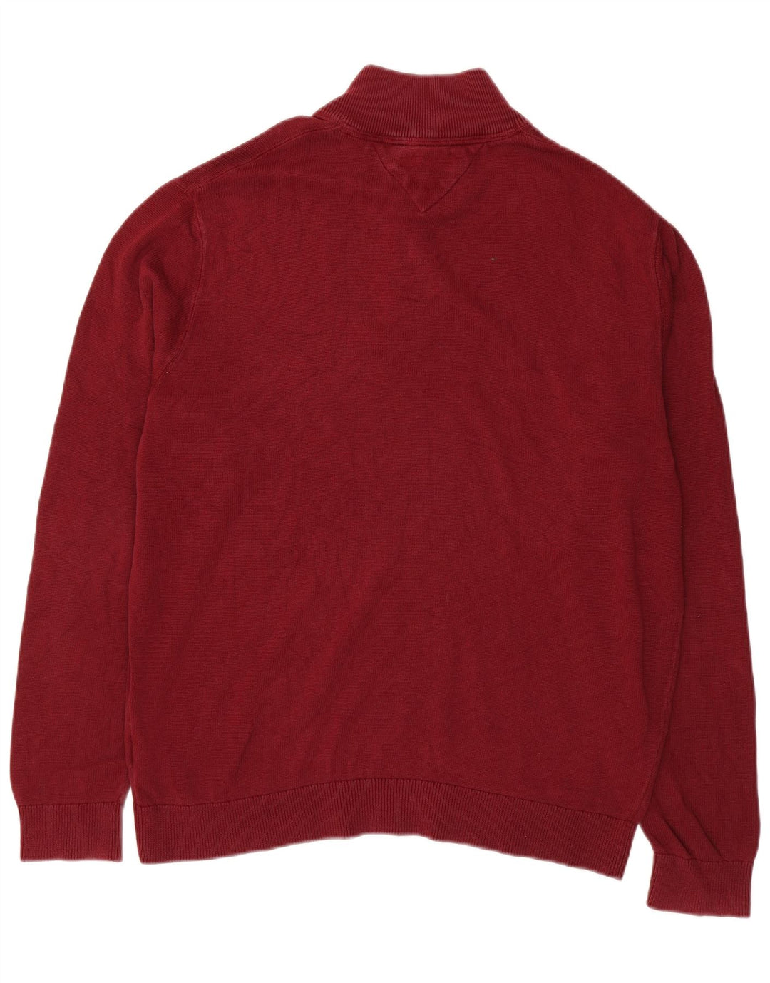 Maglione maglione con zip da uomo Tommy Hilfiger 2XL cotone rosso