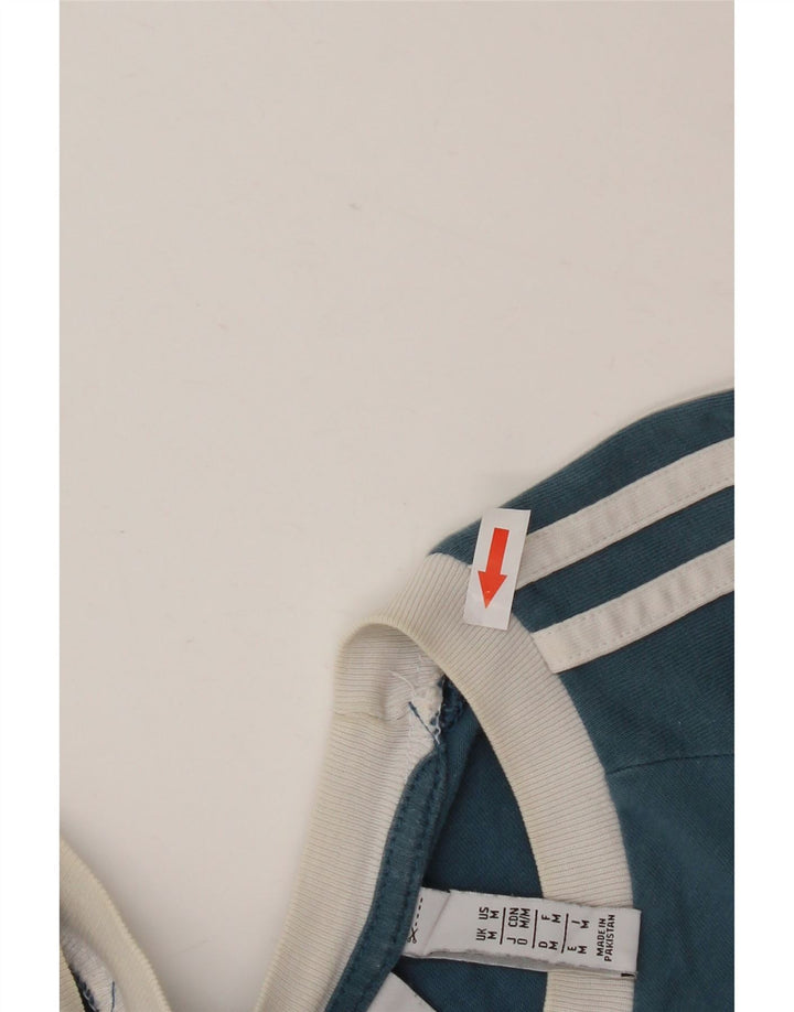 T-shirt da uomo ADIDAS Top blu medio in cotone