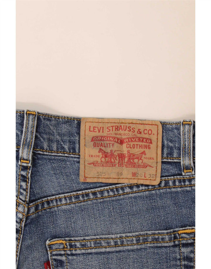 Pantaloncini di jeans Levi's 525 da donna medi W28 in cotone blu