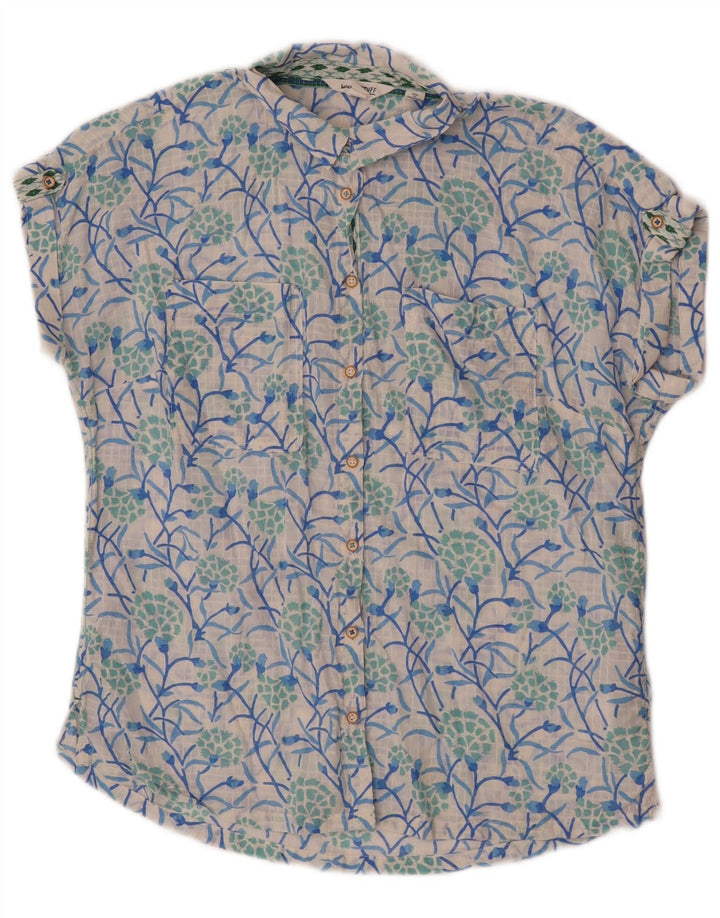 Camicia a maniche corte da donna White Stuff UK 12 Cotone floreale medio
