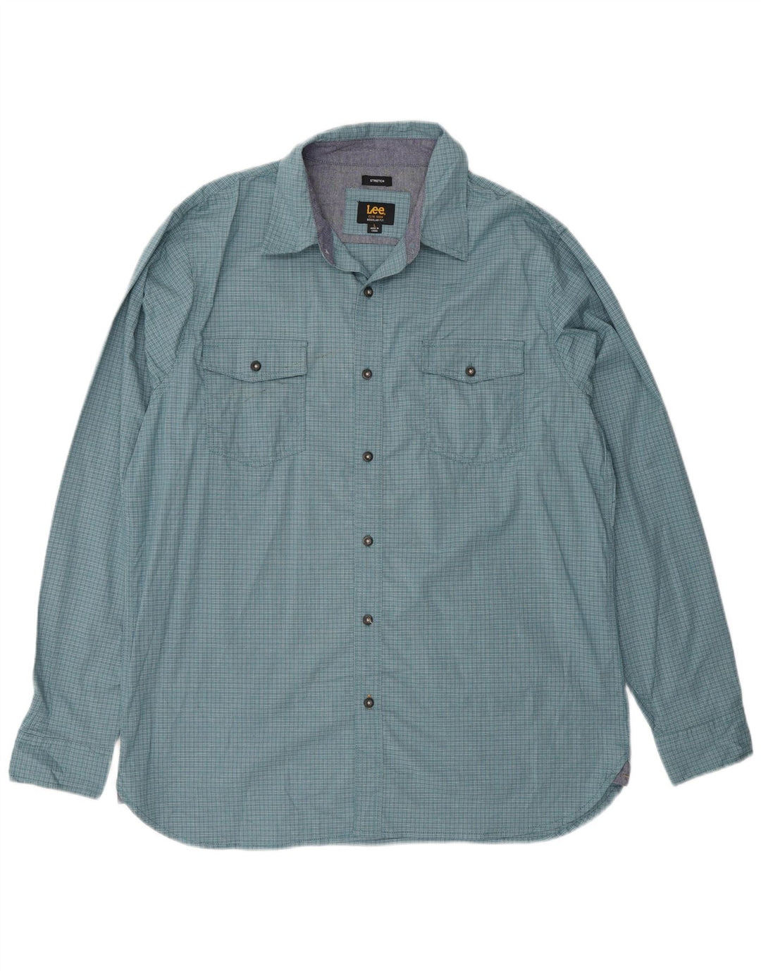Camicia Lee da uomo dalla vestibilità regolare, in cotone a quadri blu grandi